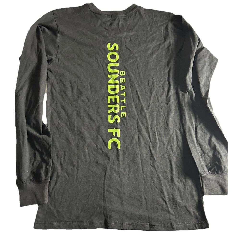 Seattle Sounders MLS Soccer Men’s Medium Tall Long Sleeve Shirt Black New - Picture 2 of 3
